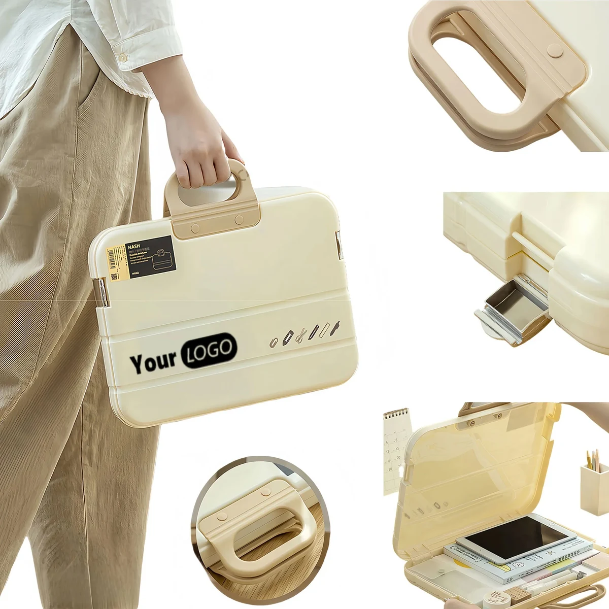 Double Lock Portable Document Folder With Waterproof Design 1