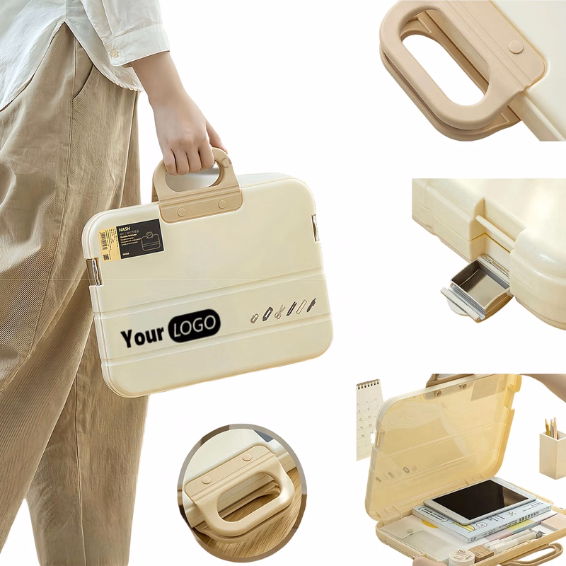 Double Lock Portable Document Folder With Waterproof Design