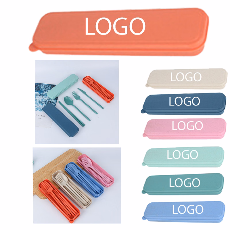 4-Piece Eco Tableware Wheat Straw Made