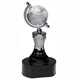 8.5 Inch Crystal Spinning Globe with Clear Tower on Black Base 1
