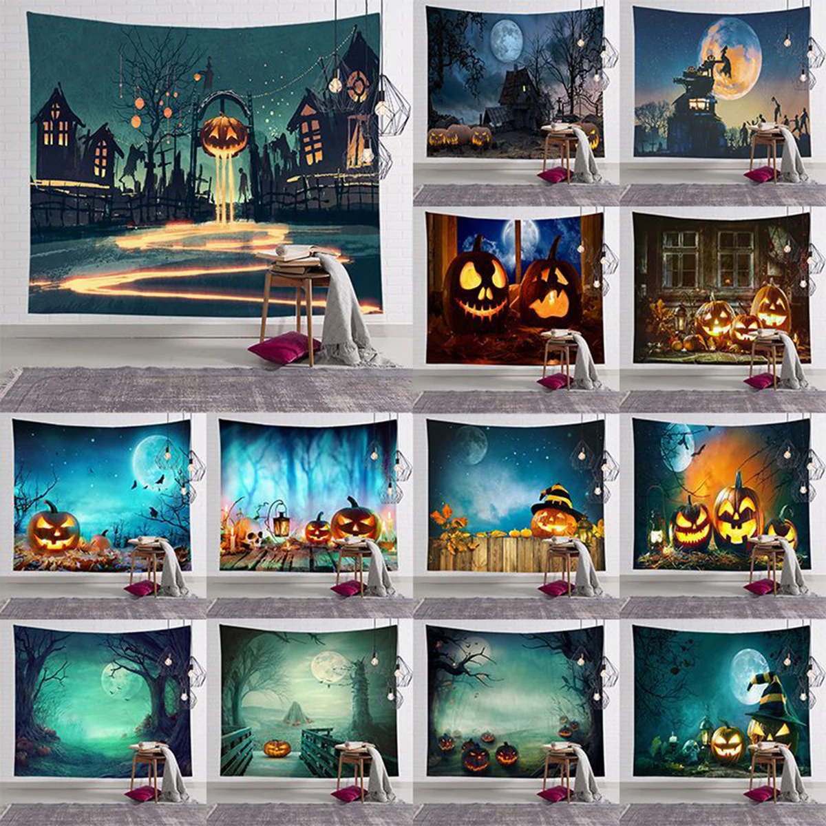 Halloween Tapestry Wall Hanging For Room 1