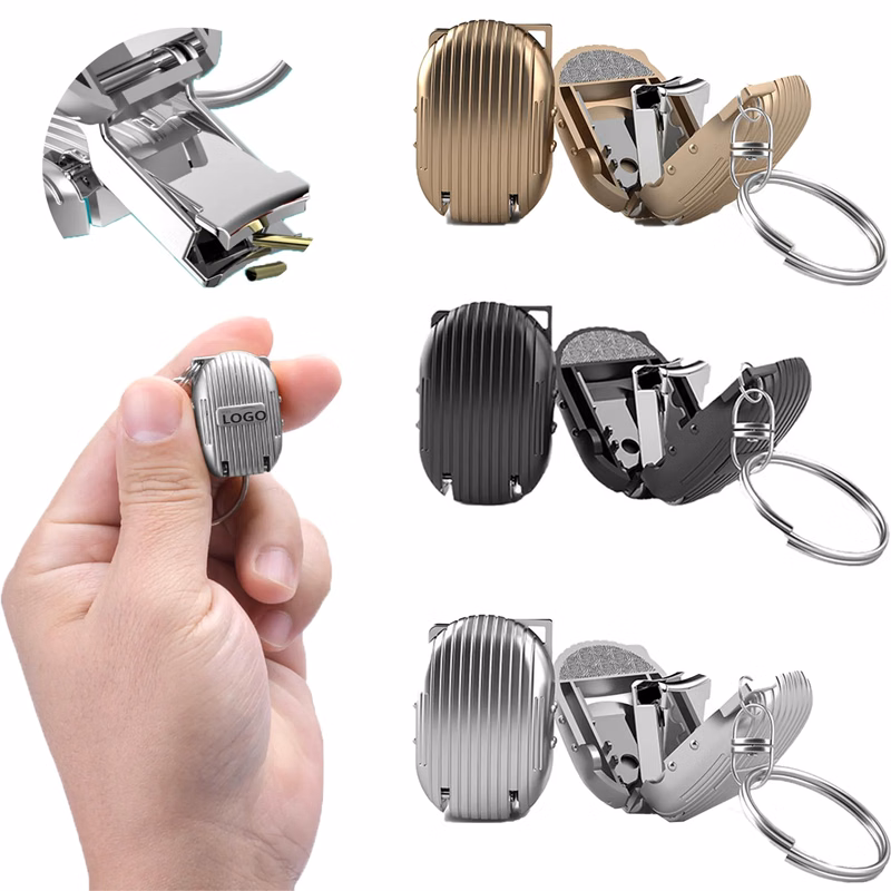 Foldable Nail Clippers With Keychain Shape of Suitcase.
