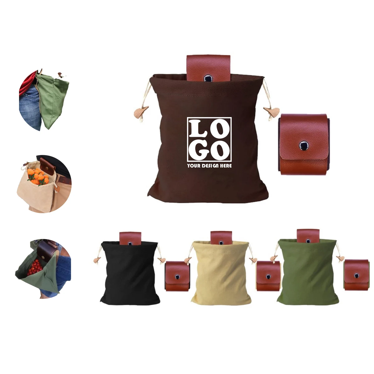 Leather Buckle Harvest Bag 1