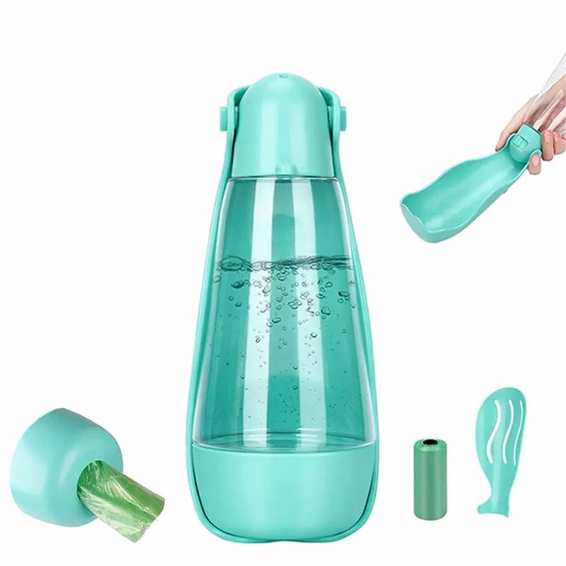4 In 1 Hidden Poop Bag Shovel Collapsible Dog Food Water Cup