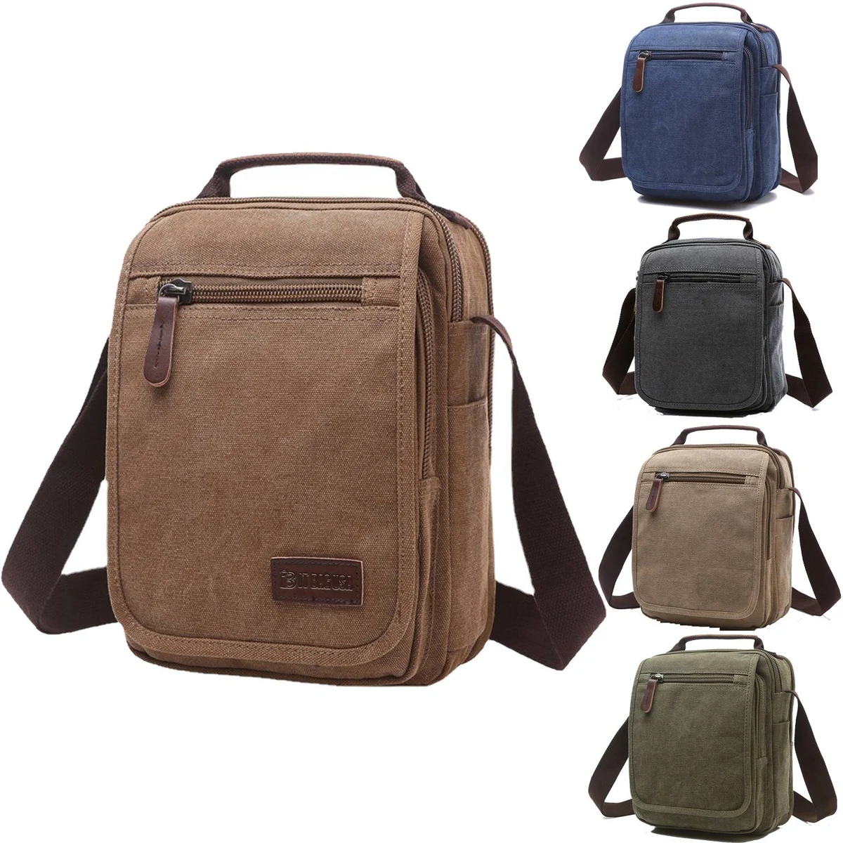 Canvas cross-body bag for man 1