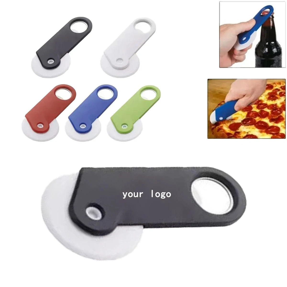 Multi Function Plastic Pizza Slicer Bottle Opener 1