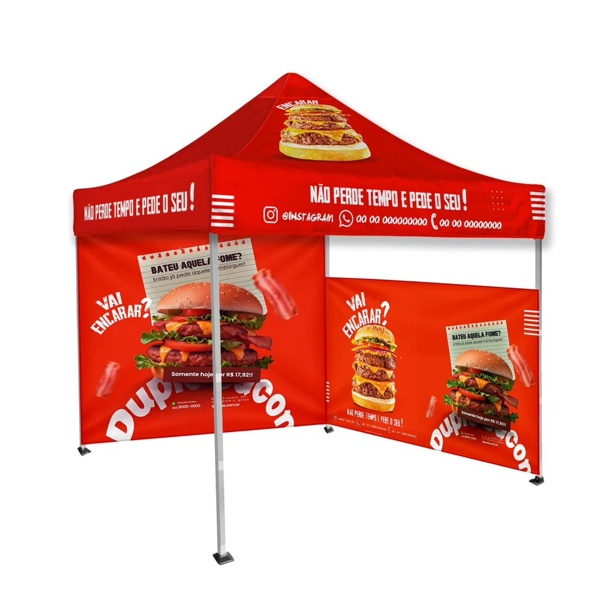 10'x10' Tent Canopy w frame and one half and one full wall 1
