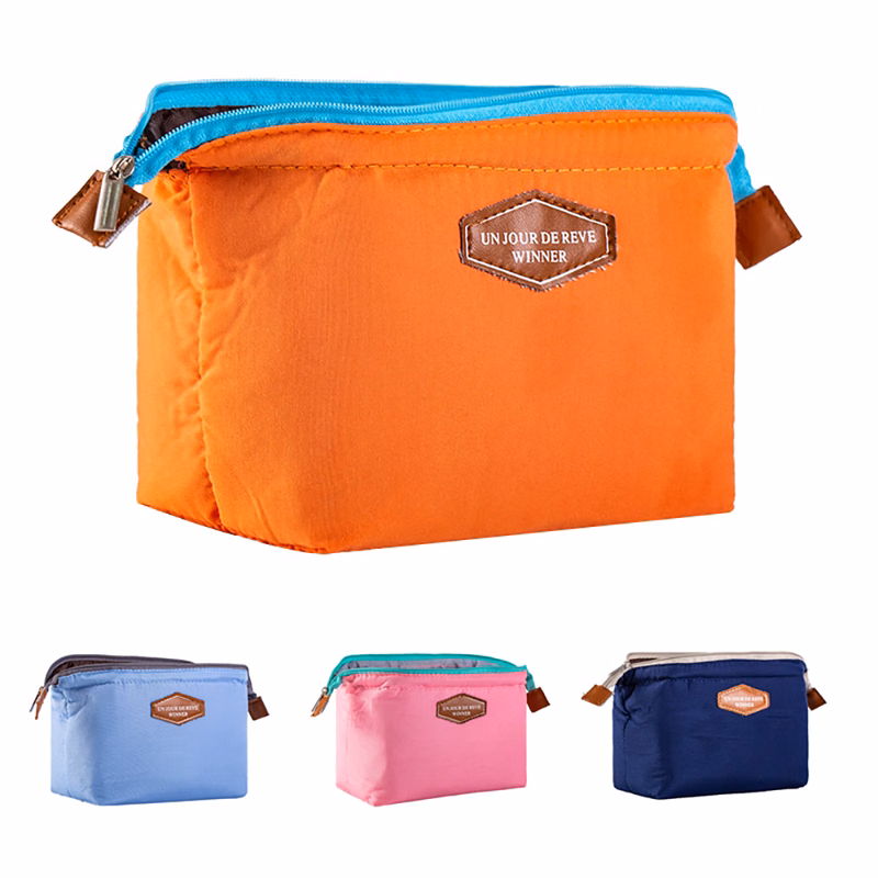 Double Zipper Polyester Makeup Bag
