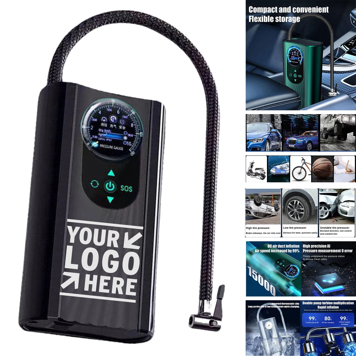 150PSI 12V Car Digital Electric Tire Inflator 1