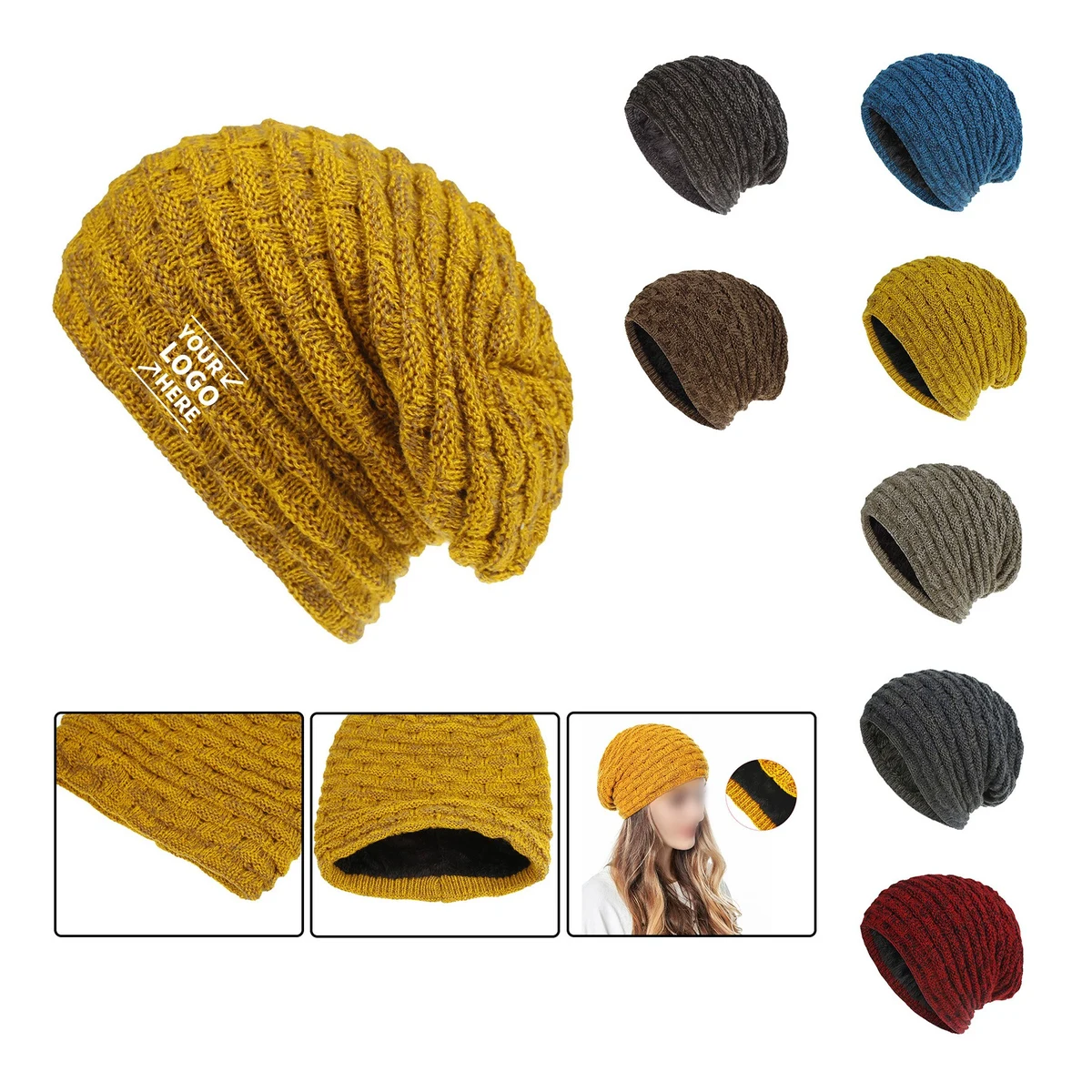 Thermal Slouchy Beanie Hat 1