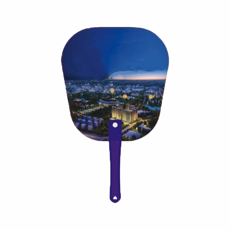 Long Rivet Plastic Advertising Hand Fan MOQ 100PCS