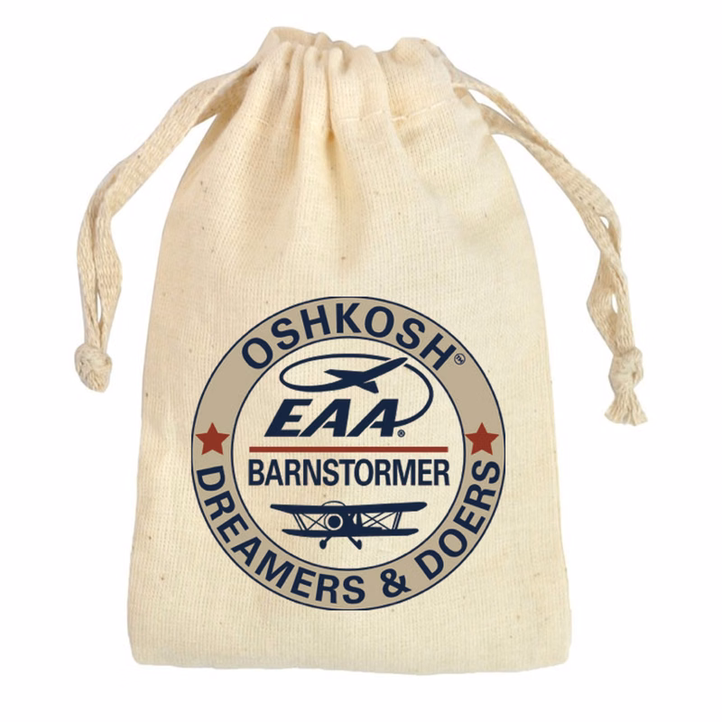 6"x 9" Custom Printed Cotton Pouch with Drawstring