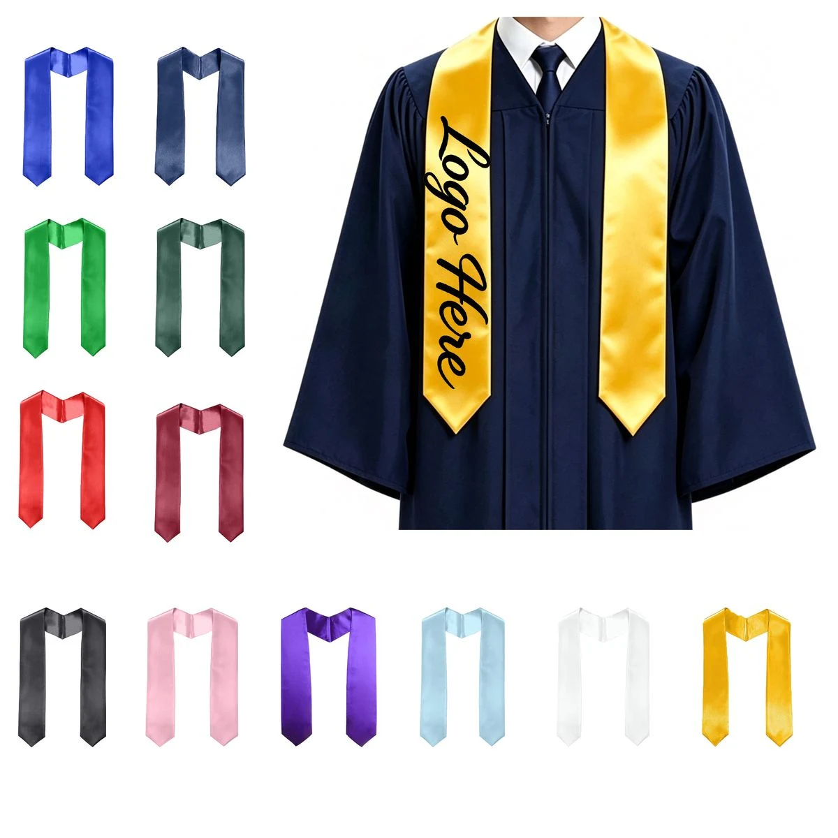 Custom Full Color Honor Graduation Stole 1