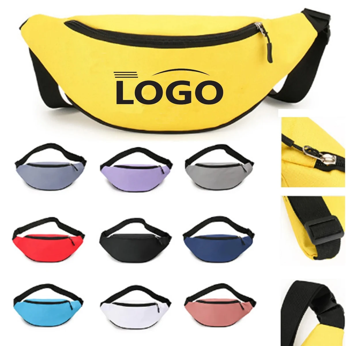 Outdoor Zipper Slung Canvas Bag 1