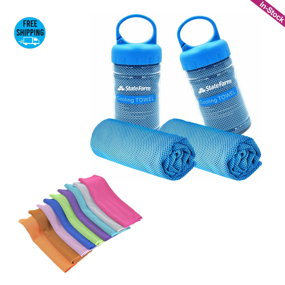 Breathable Cooling Towel in Carry Bottle 1