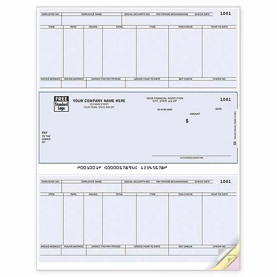 Laser OCR payroll check