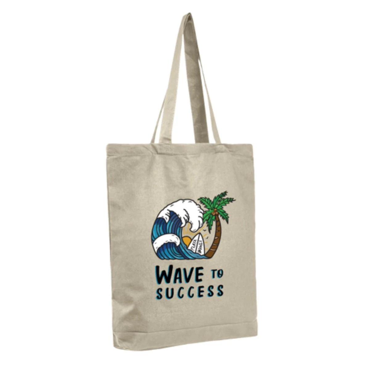 Economical Tote Bag with Bottom Gusset - Natural 1