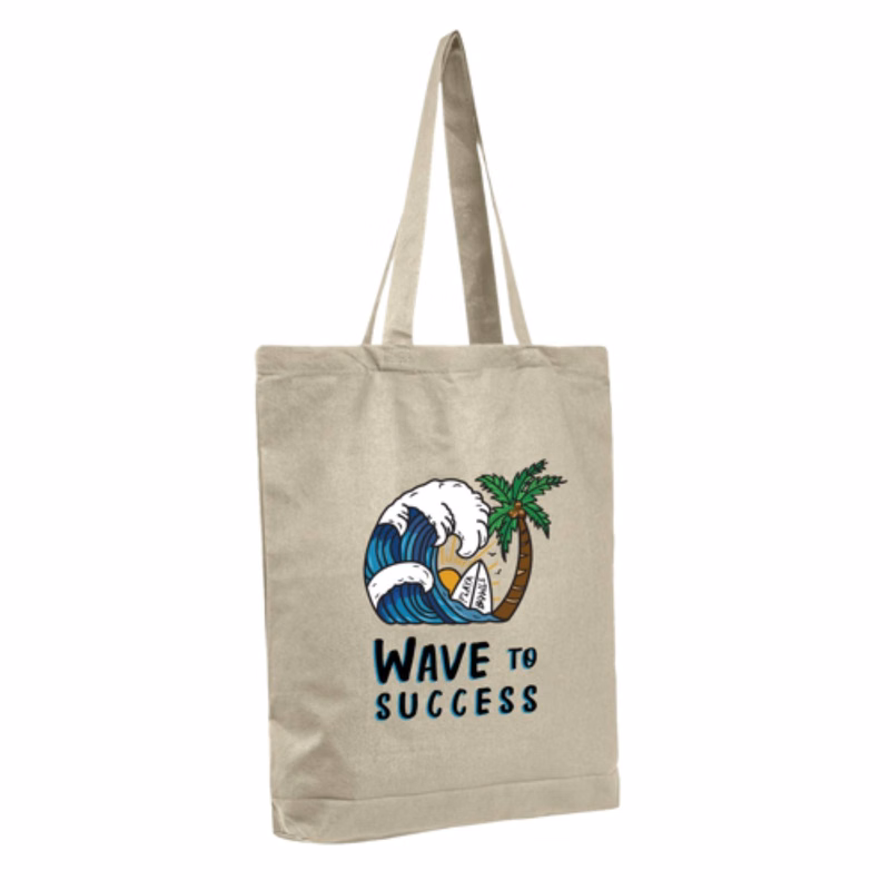 Economical Tote Bag with Bottom Gusset - Natural