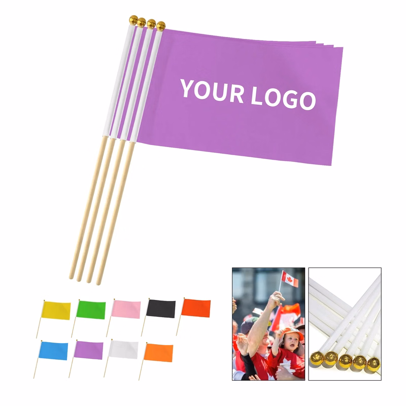 Hand Flag Polyester Stick