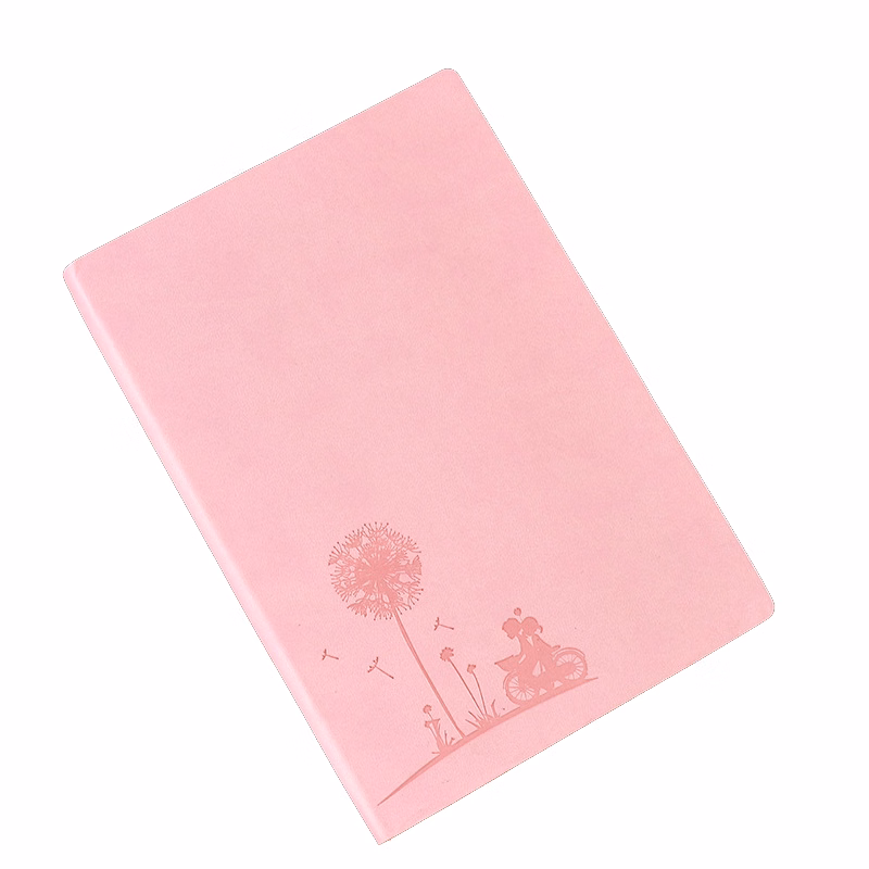 100 Pages Lined Notebook Made of PU and glazed printin