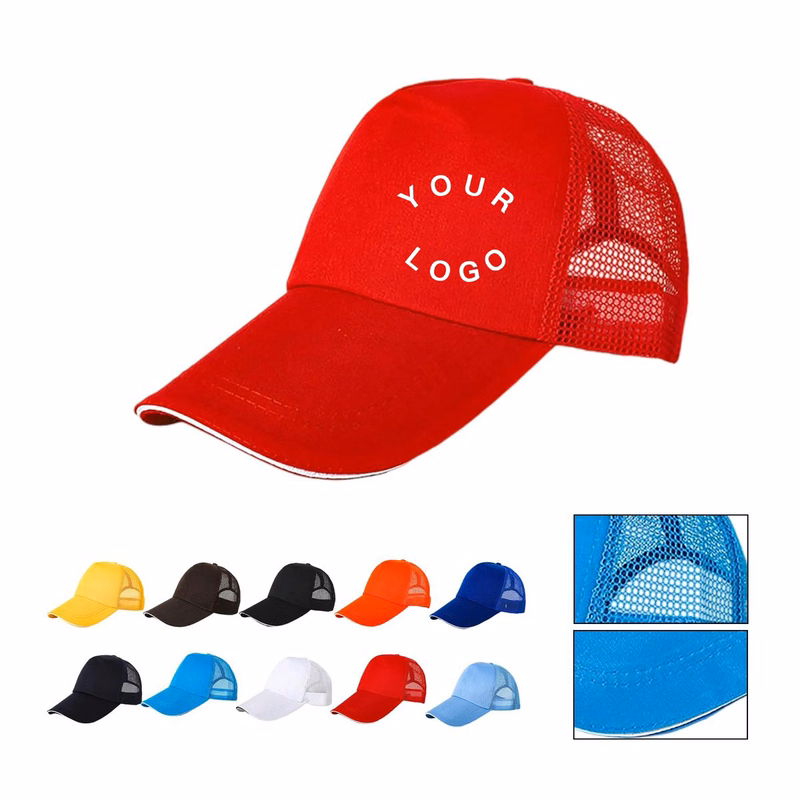 Breathable Trucker Hat with Cotton Front Panel