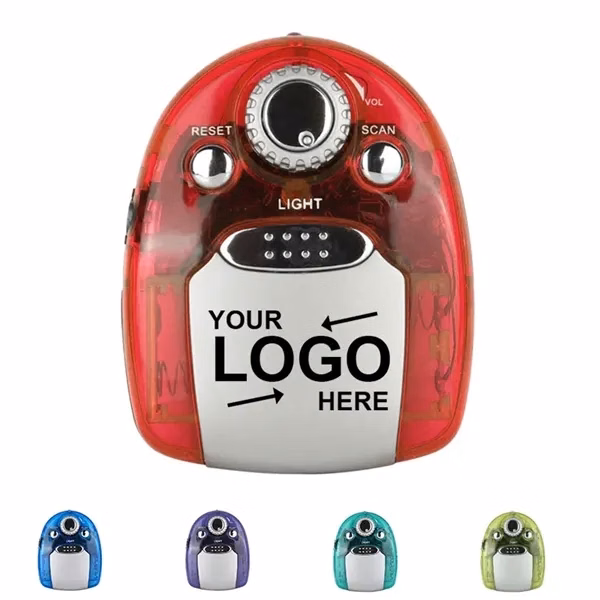 Custom Mini FM Radio with Back Clip and Translucent Shell — Portable Tech Gift