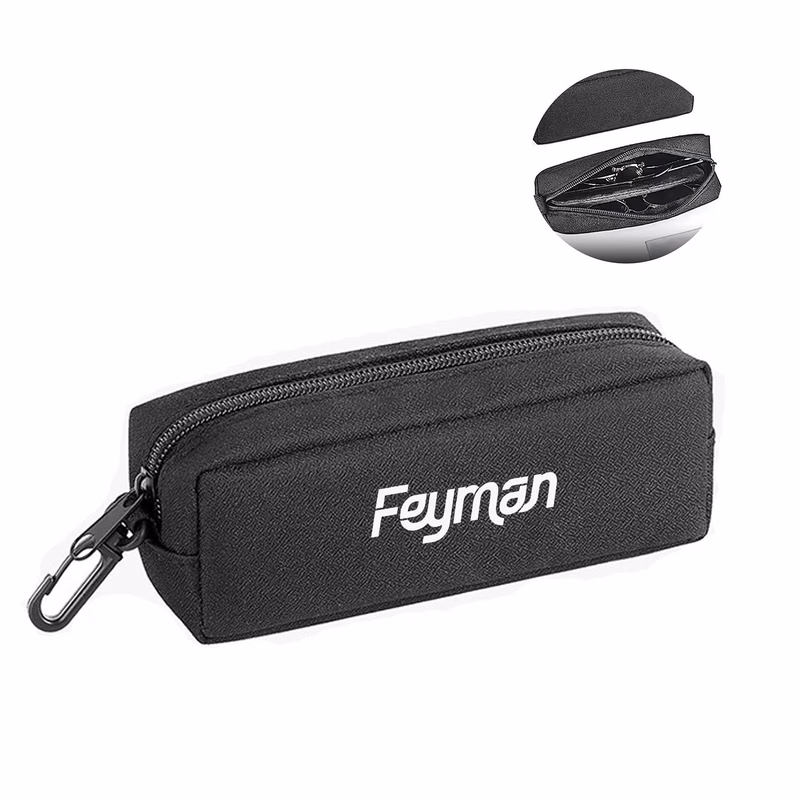 Oxford Double Layer Eyeglass Pouch w/ Zipper