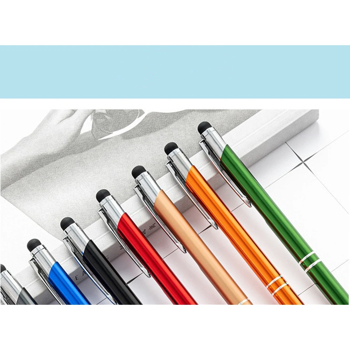 Aluminum rod capacitive touch ballpoint pen 1