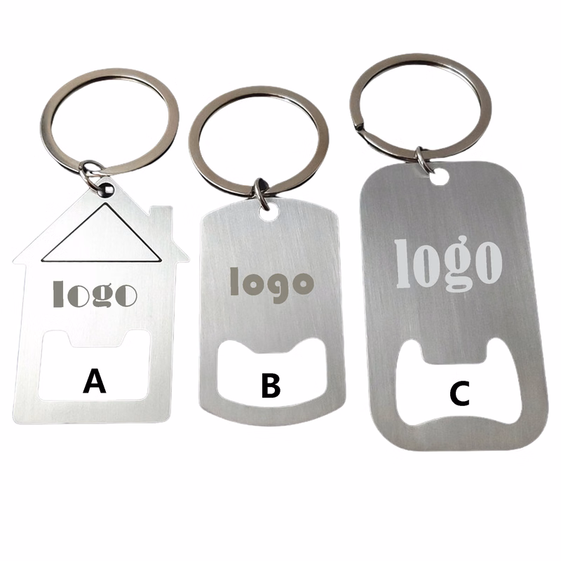House Shaped Metal Bottle Opener Keychain MOQ50