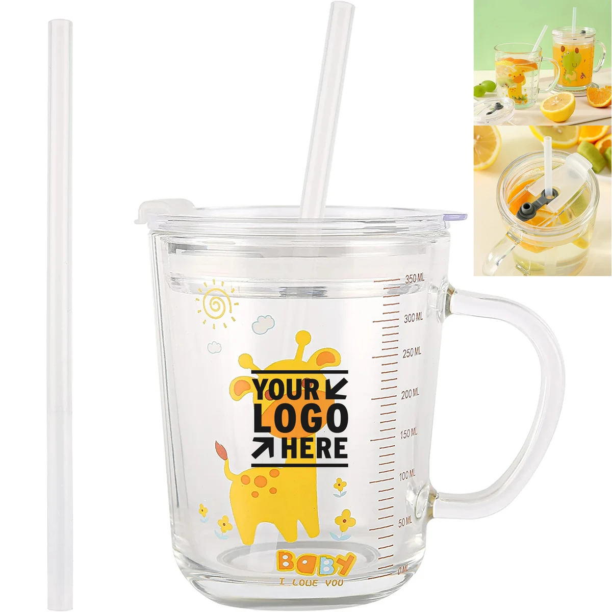 12 Oz Silicone Glass Tumbler Milk Cup 1