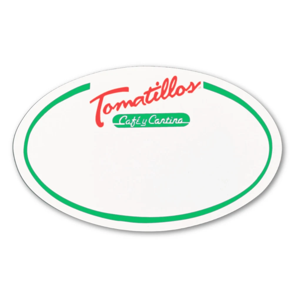 3 1/4" x 2" Oval Plastic Badge 1