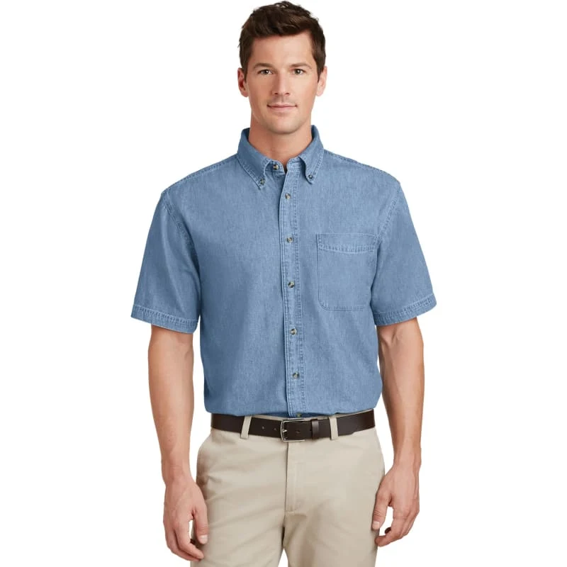 Port & Company - Short Sleeve Value Denim Shirt. 1
