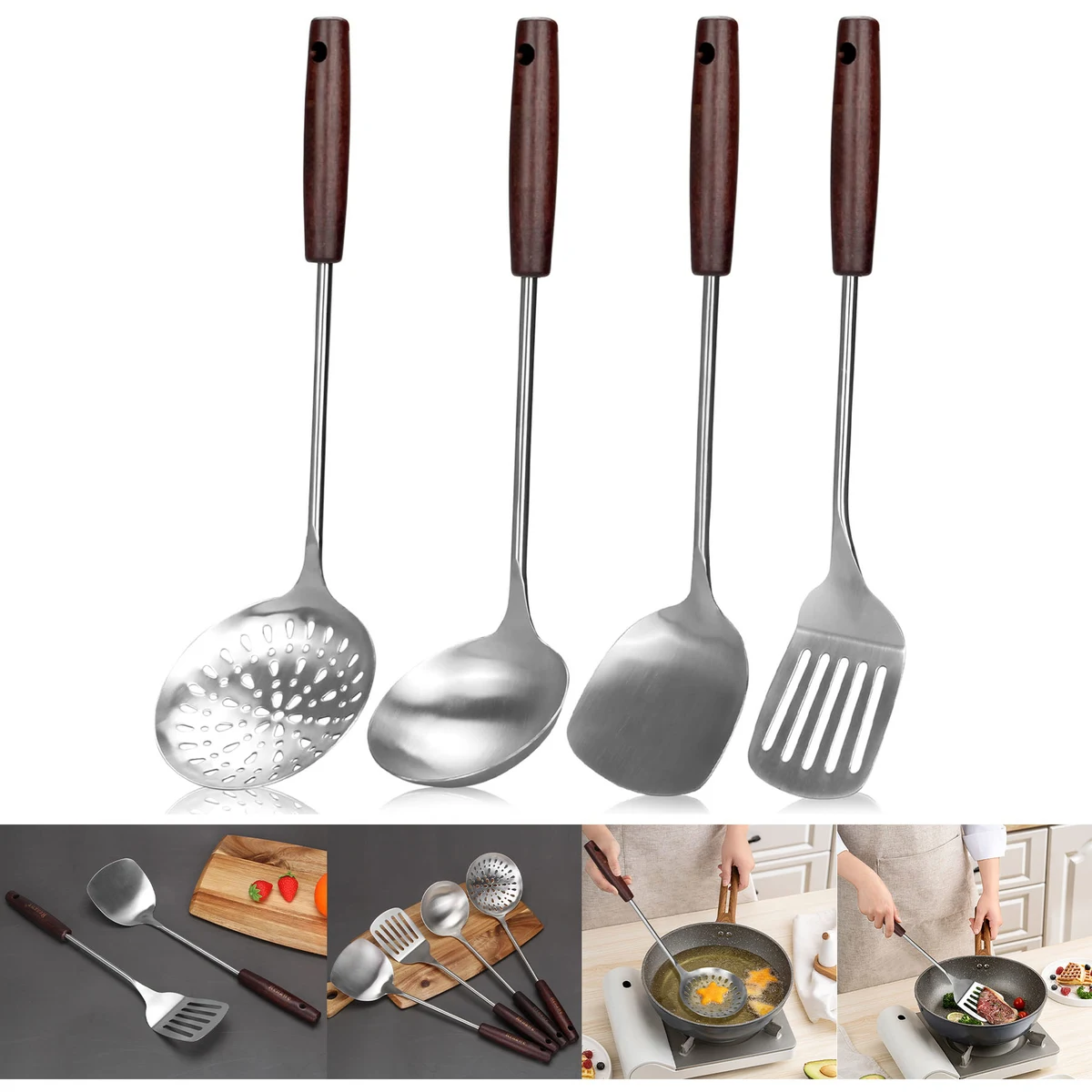 Stainless Steel Wok Spatula Set 1