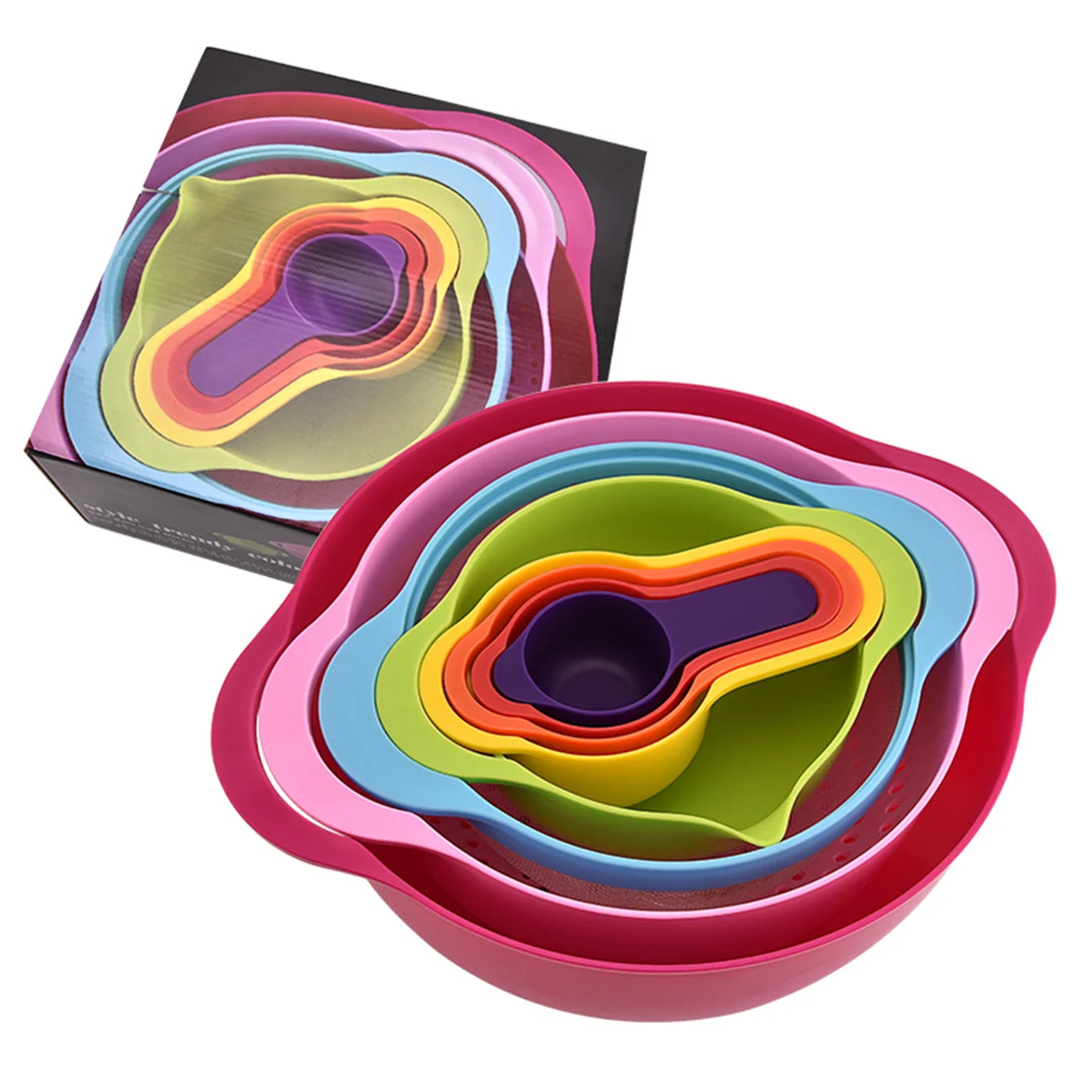 8-Piece Collapsible Silicone Measuring Cups And Spoons 1