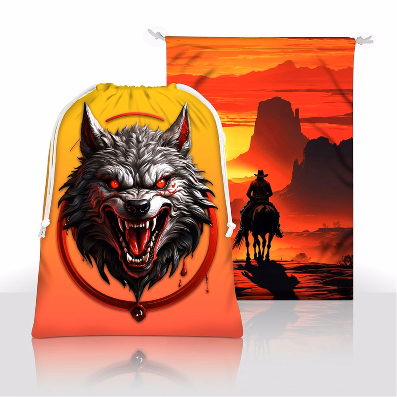 Full Color Sublimated Polyester Drawstring Bag 12" X 16"