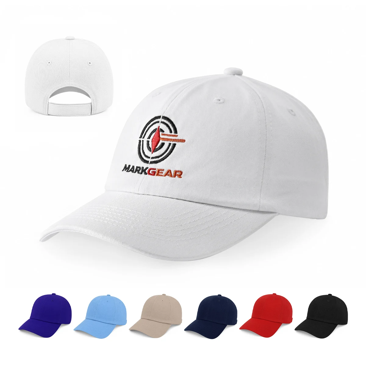 6 Panel Low Profile Unstructured Cotton Twill Baseball Cap 1