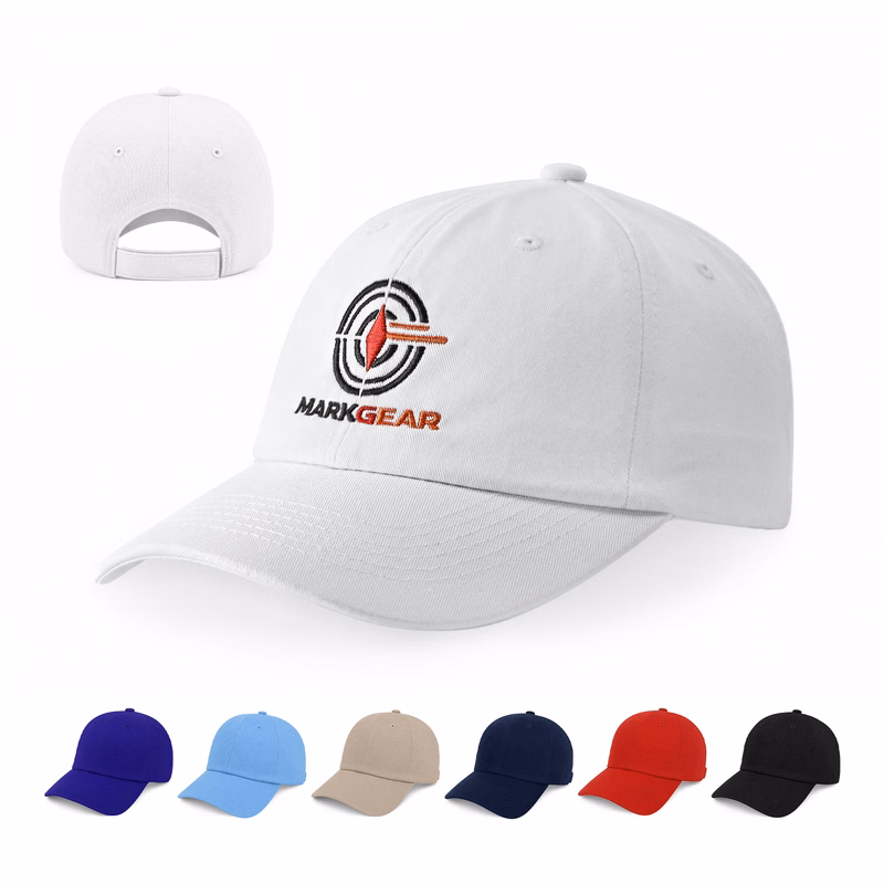 6 Panel Low Profile Unstructured Cotton Twill Baseball Cap