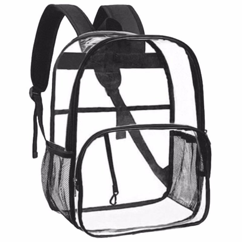 Water-resistant Heavy Duty Clear PVC Transparent Backpack