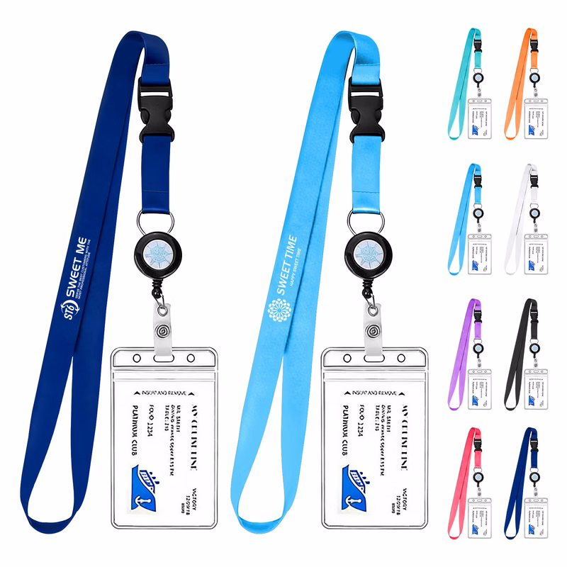 Lanyard with Detachable Buckle and ID Badge Holder