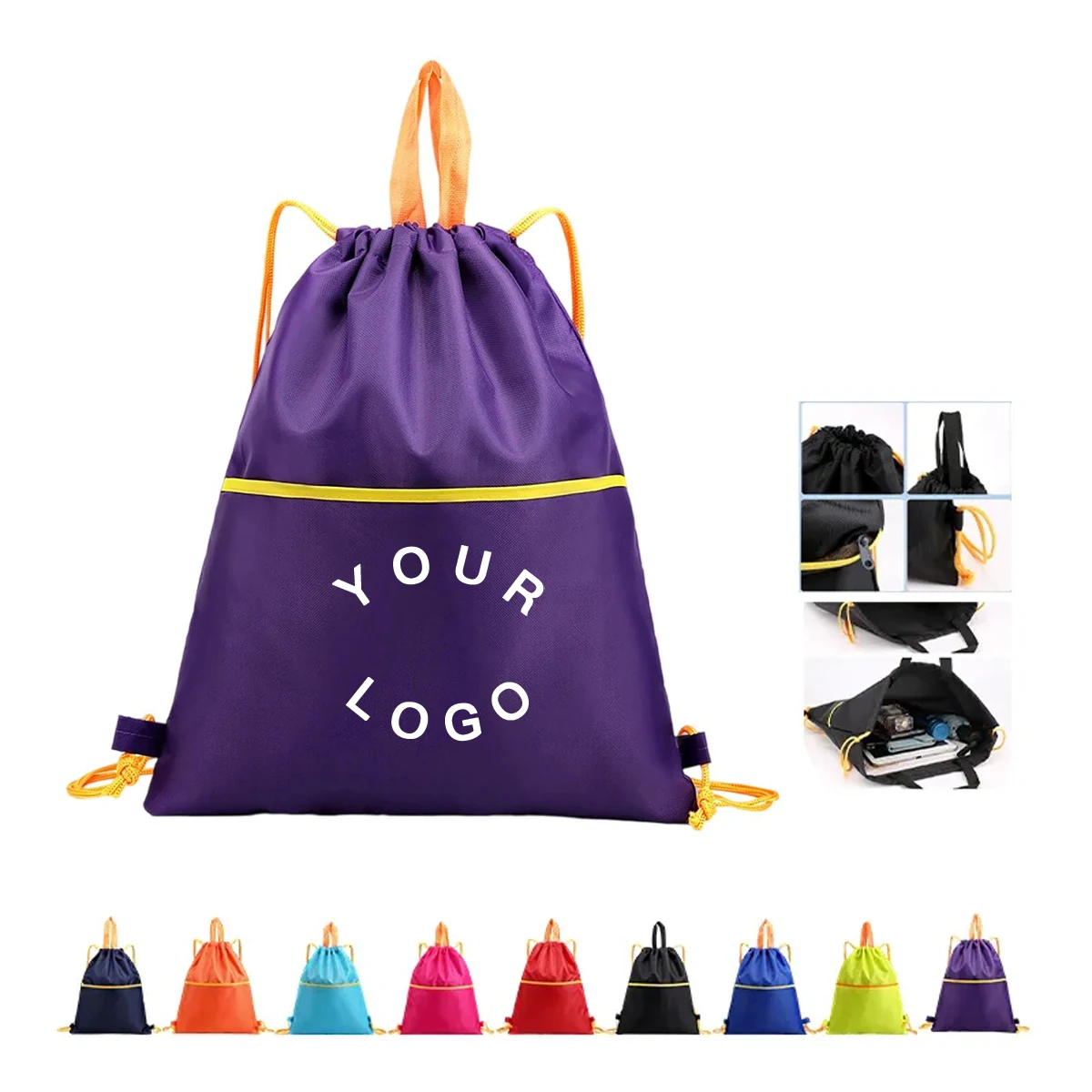 420D Oxford Drawstring Backpack Waterproof 1