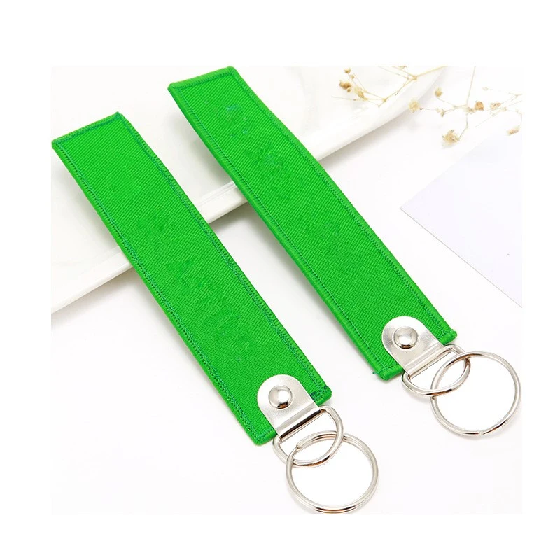 Custom Personalized Shape Design Custom Logo Keyring Embroidery Keychain 1