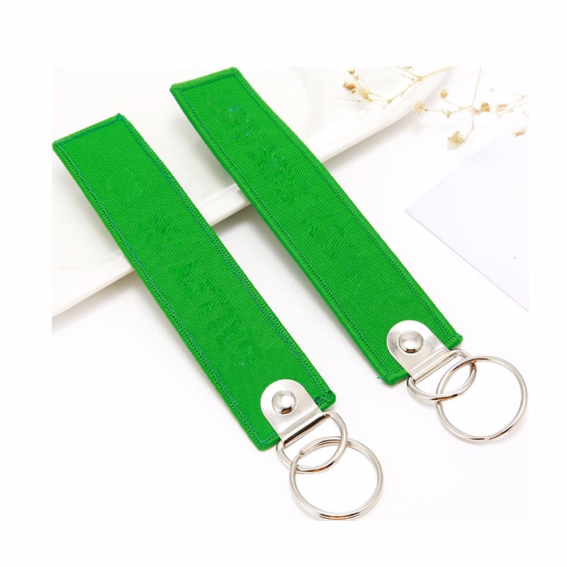 Custom Personalized Shape Design Custom Logo Keyring Embroidery Keychain