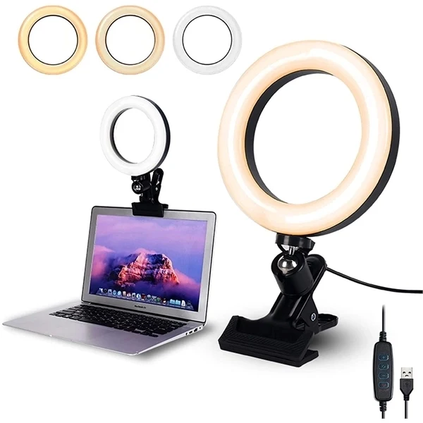 6" Selfie Ring Light with Clamp Mount 1