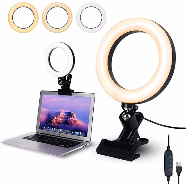 6" Selfie Ring Light with Clamp Mount