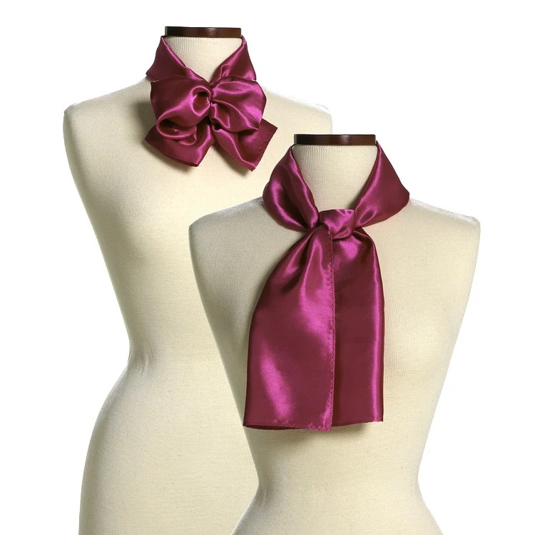 Fuchsia Silk 10" x 54" Scarf 1