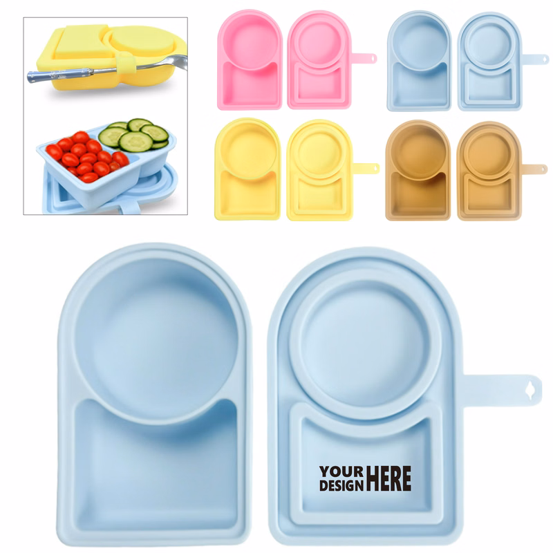 Snack Containers Made of Reusable Silicone with Lids