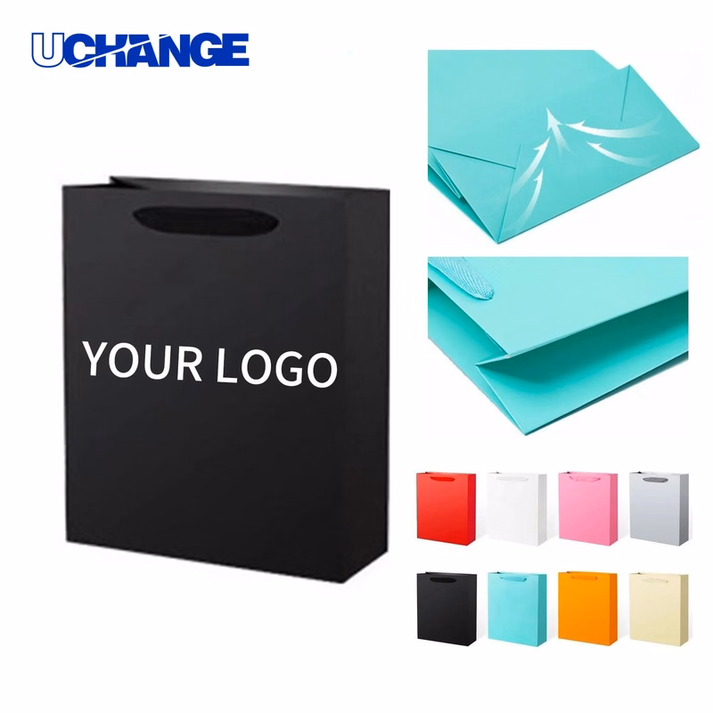 White Card Gift Bag Carrier with Matte Finish