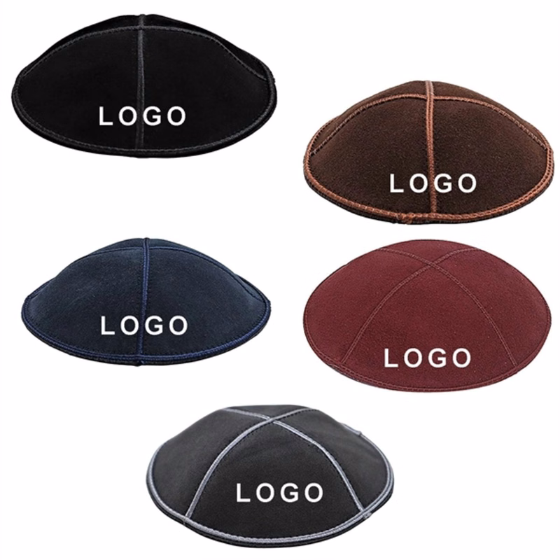 Suede Kippha, Jewish Hat, Judaica
