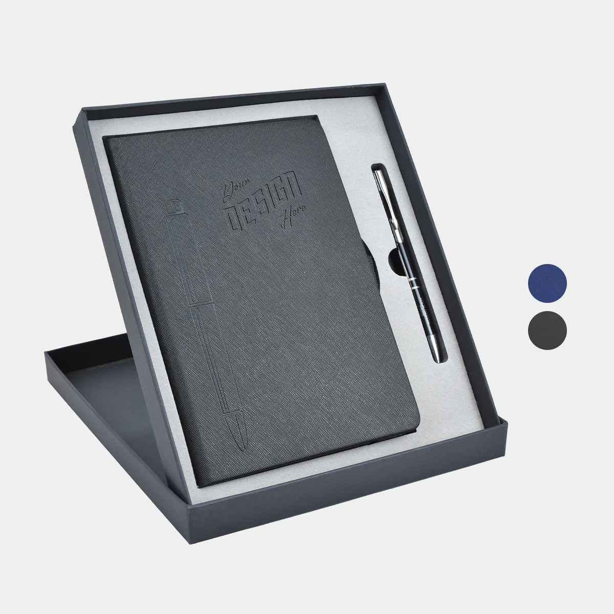 TiTUS® Magnetic PU Leather Notebook & Metal Pens Gift Set 1
