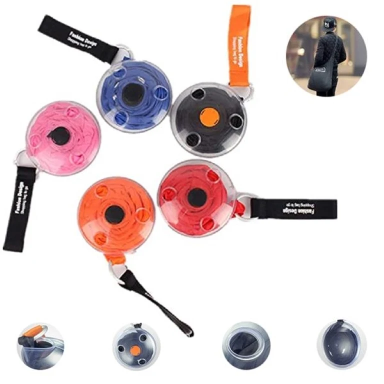 Folding telescopic small disc shopping bag 1